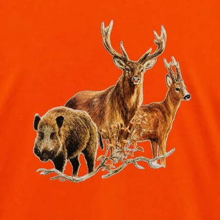 T-shirt orange grands animaux Bartavel®