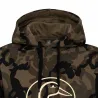 Sweat capuche camo Woodland 80% coton 280g poche ventrale