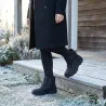 Bottines femme noires fourrées à scratch du 36 au 41