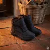 Bottines femme noires fourrées à scratch du 36 au 41