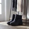 Bottines femme noires fourrées à scratch du 36 au 41