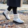 Bottines femme fourrées gris argent taille 36 à 41