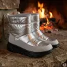 Bottines femme fourrées gris argent taille 36 à 41