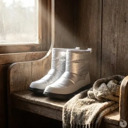 Bottines femme fourrées gris argent taille 36 à 41