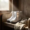 Bottines femme fourrées gris argent taille 36 à 41