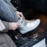 Bottines femme fourrées gris argent taille 36 à 41