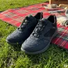 Baskets Duru cuir bleu marine imperméables fermeture élastique