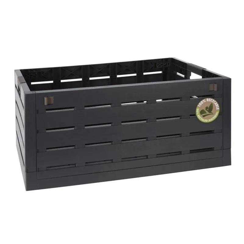 Caisse pliante 60L anthracite - Écologique et pratique