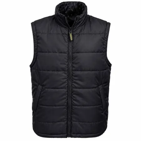 Veste matelassée sans manches fermeture zip col montant S à 3XL