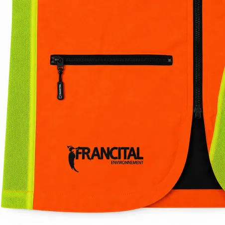 Gilet de traque Francital Atalante 7 Poches Zippées ISO / NF