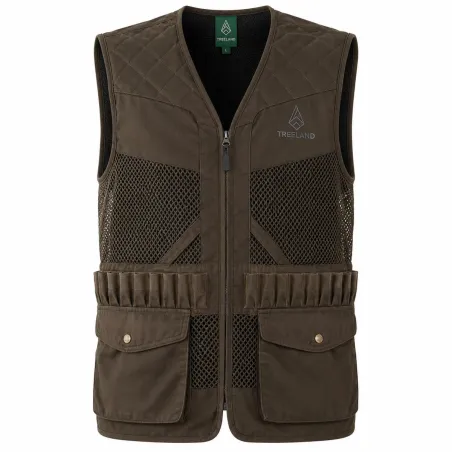 Gilet Treeland marron déperlant 20 cartouchières