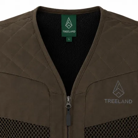Gilet Treeland marron déperlant 20 cartouchières