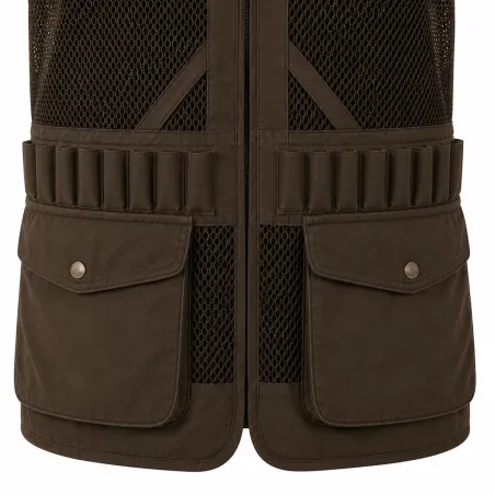Gilet Treeland marron déperlant 20 cartouchières
