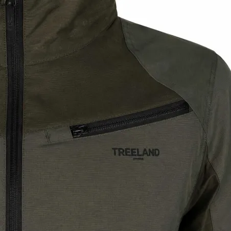 Veste Maquisard Treeland Verte Oxford Ripstop Imperméable 65% Poly