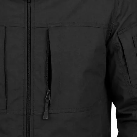 Veste courte Fighter noire 8 poches zip coton polyester noir M à 3XL