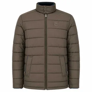 Parka réversible col montant polyester marron/bleu marine M à 2XL