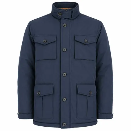 Parka réversible col montant polyester marron/bleu marine M à 2XL