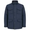 Parka réversible col montant polyester marron/bleu marine M à 2XL
