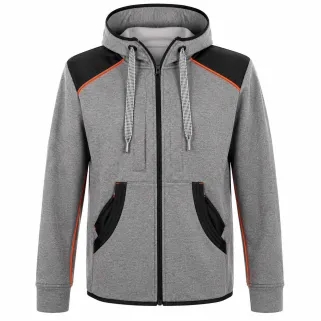 Blouson travail à capuche femme 2 poches molletonné gris XS à 2XL