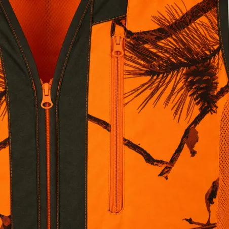 Gilet Classy déperlant polyester nylon camo orange vert S à 4XL