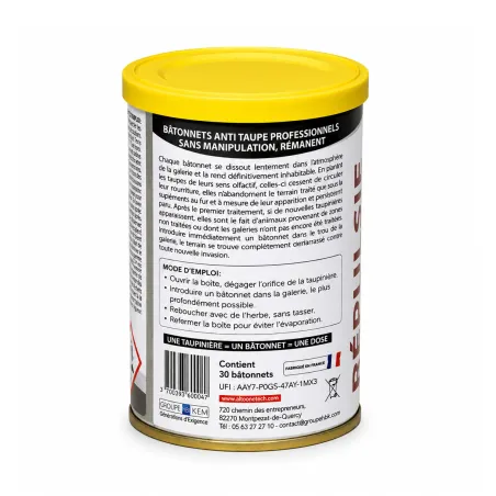 Répulsif taupes 30 bâtonnets Alto