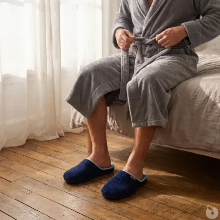 Chaussons mules homme Weponge - Bleu marine