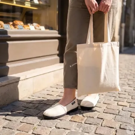 Baskets Femme Basquaises Galet Crème - AIRPLUM