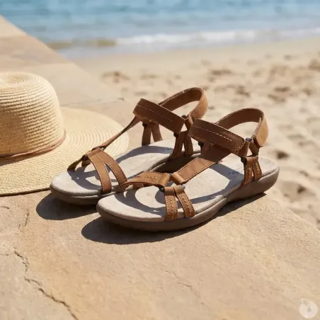 Sandales Femme Ayoka Diba en Cuir Marron - Modèle 315.1710