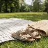 Sandales Femme Taupe en Synthétique - Modèle Confort Bas
