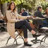 Ballerines compensées noires pour femme en synthétique - Style élégant et confortable