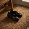 Ballerines compensées noires pour femme en synthétique - Style élégant et confortable