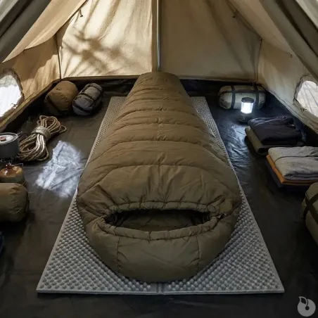 Sac de couchage extrême DCA France - Confort jusqu'à -21°C - Vert armée