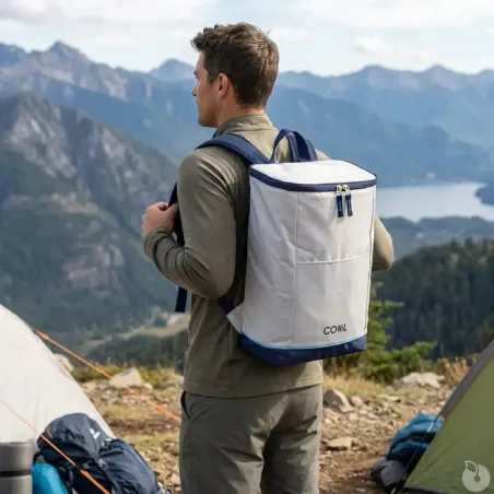 Sac à dos isotherme gris 25L - Polyester résistant et confort ergonomique