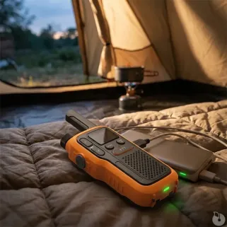Talkie-walkie lampe portée 5km rechargeable autonomie 18h