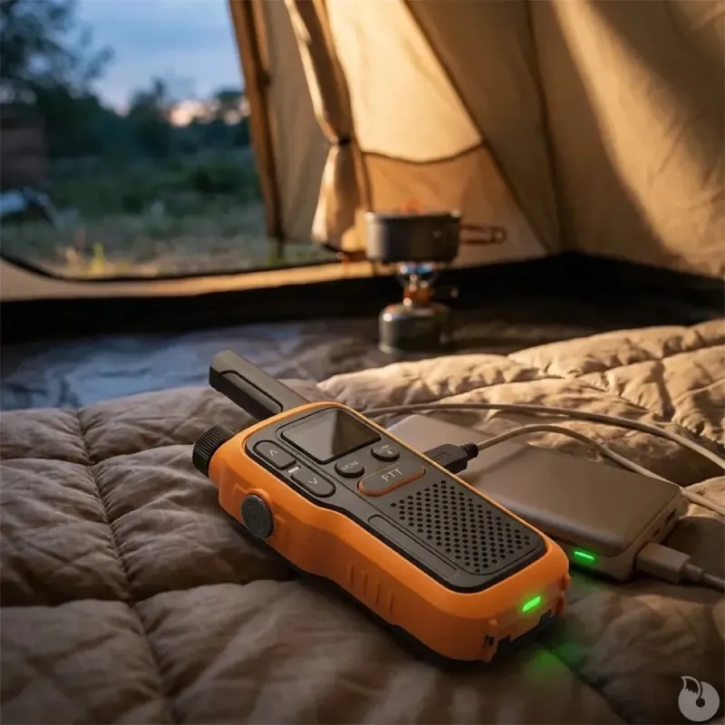 Talkie-walkie lampe portée 5km rechargeable autonomie 18h