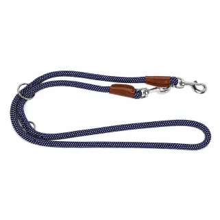 Laisse longue ronde en corde Bleue 200 cm