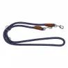 Laisse longue ronde en corde Bleue 200 cm