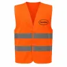 Gilet de traque léger fermeture velcro polyester orange