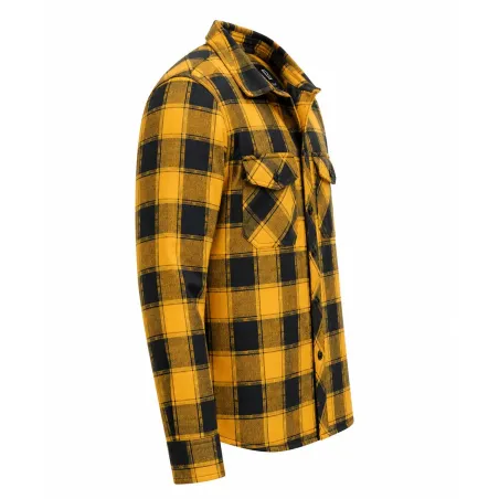Chemise à carreaux homme en flanelle jaune et noire - Brandit®