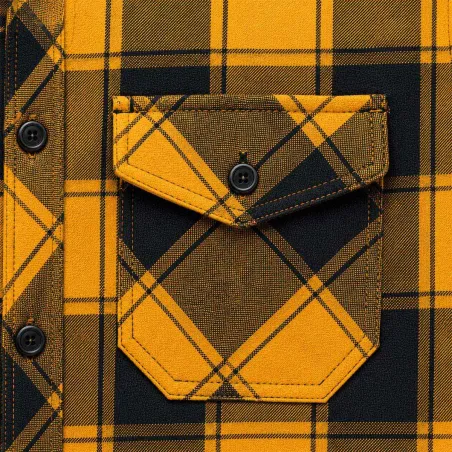 Chemise à carreaux homme en flanelle jaune et noire - Brandit®