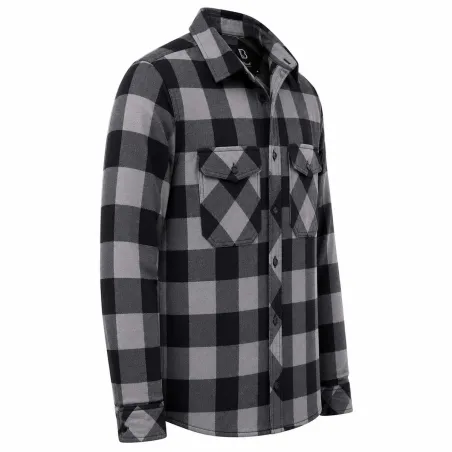 Chemise à carreaux Brandit® - Manches longues - Noir et Gris