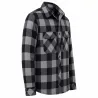 Chemise à carreaux Brandit® - Manches longues - Noir et Gris
