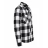 Chemise Homme à Carreaux Brandit® - Blanche et Noire - Manches Longues en Flanelle 100% Coton
