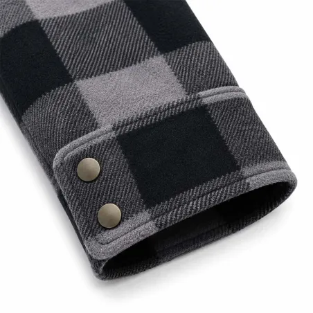 Chemise Polaire Homme Jeff Brandit® - Gris et Noir - Manches Longues