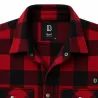 Chemise Polaire Homme Jeff Brandit® - Rouge et Noire - Manches Longues