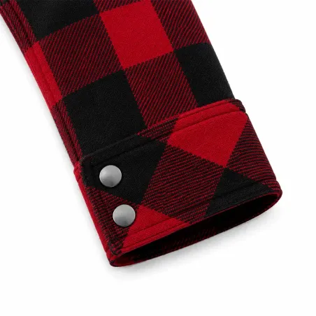 Chemise Polaire Homme Jeff Brandit® - Rouge et Noire - Manches Longues