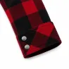 Chemise Polaire Homme Jeff Brandit® - Rouge et Noire - Manches Longues