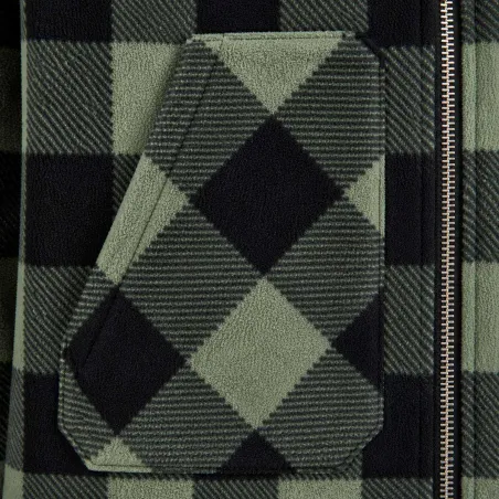 Chemise polaire matelassée homme verte LMA® - 390 g/m²