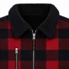 Chemise polaire matelassée homme LMA® - Rouge - Manches longues - Col chemise