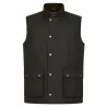 Gilet Winchester Vert Coton Ciré Imperméable 4 Poches Col Velours